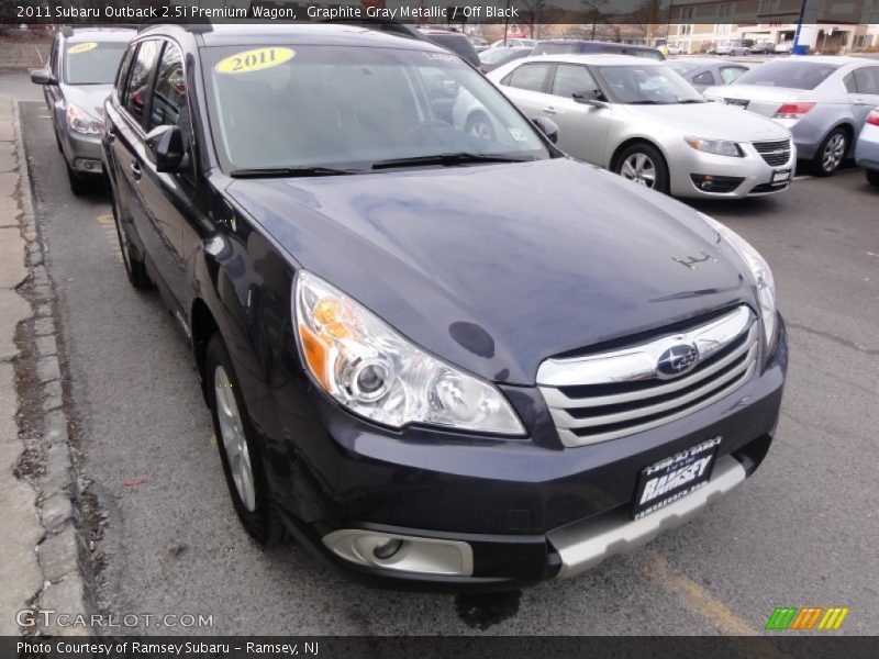 Graphite Gray Metallic / Off Black 2011 Subaru Outback 2.5i Premium Wagon