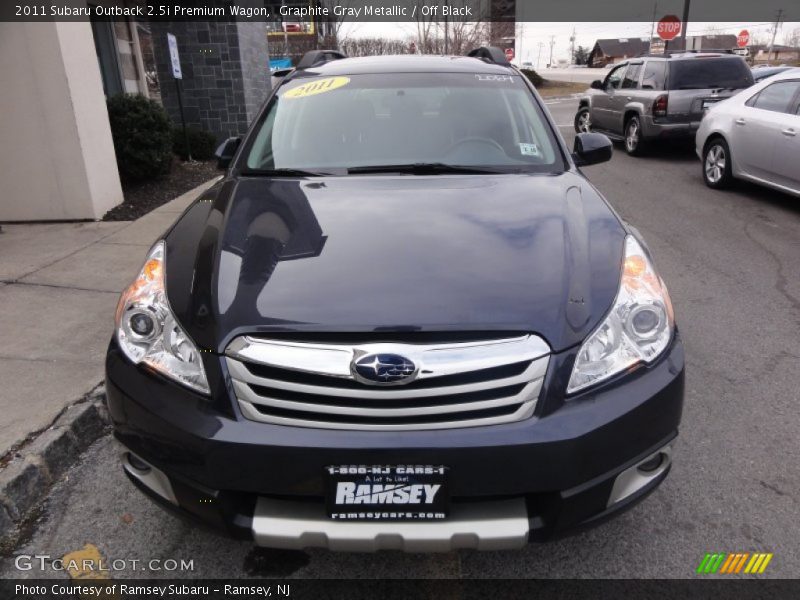 Graphite Gray Metallic / Off Black 2011 Subaru Outback 2.5i Premium Wagon