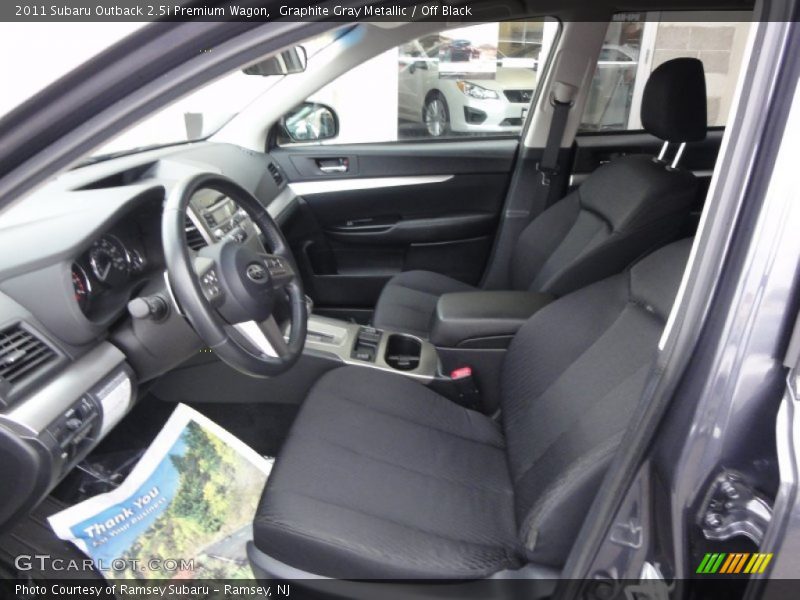 Graphite Gray Metallic / Off Black 2011 Subaru Outback 2.5i Premium Wagon