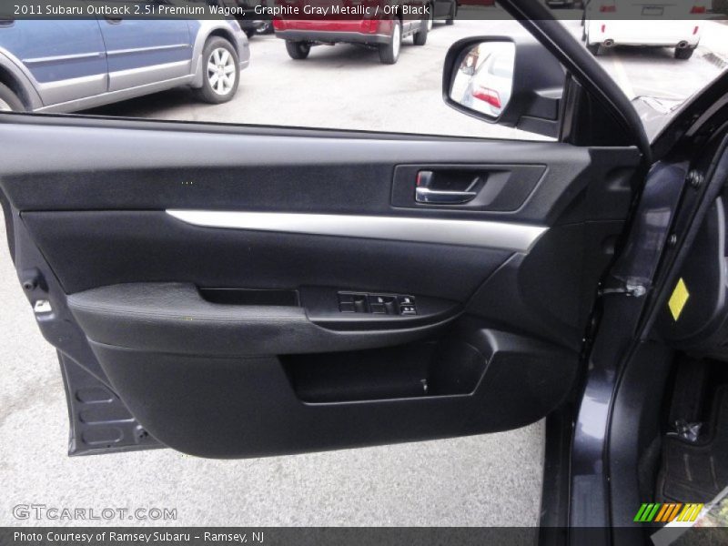 Graphite Gray Metallic / Off Black 2011 Subaru Outback 2.5i Premium Wagon
