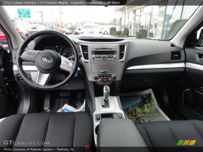 Graphite Gray Metallic / Off Black 2011 Subaru Outback 2.5i Premium Wagon