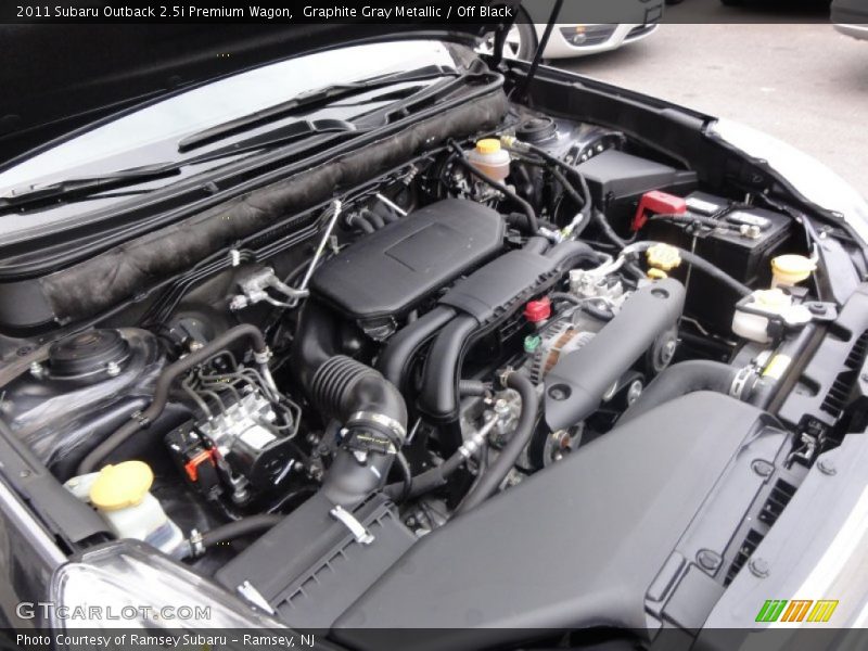 Graphite Gray Metallic / Off Black 2011 Subaru Outback 2.5i Premium Wagon