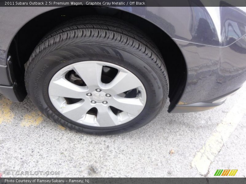 Graphite Gray Metallic / Off Black 2011 Subaru Outback 2.5i Premium Wagon