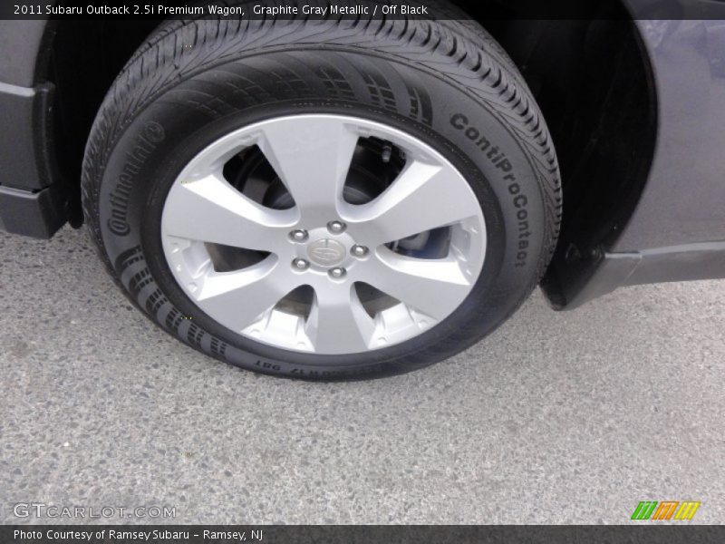 Graphite Gray Metallic / Off Black 2011 Subaru Outback 2.5i Premium Wagon