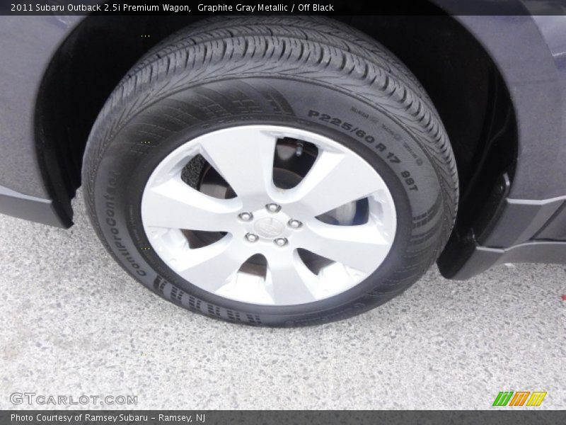 Graphite Gray Metallic / Off Black 2011 Subaru Outback 2.5i Premium Wagon