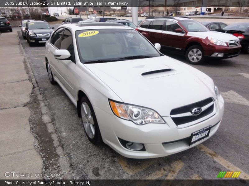 Satin White Pearl / Warm Ivory 2009 Subaru Legacy 2.5 GT Limited