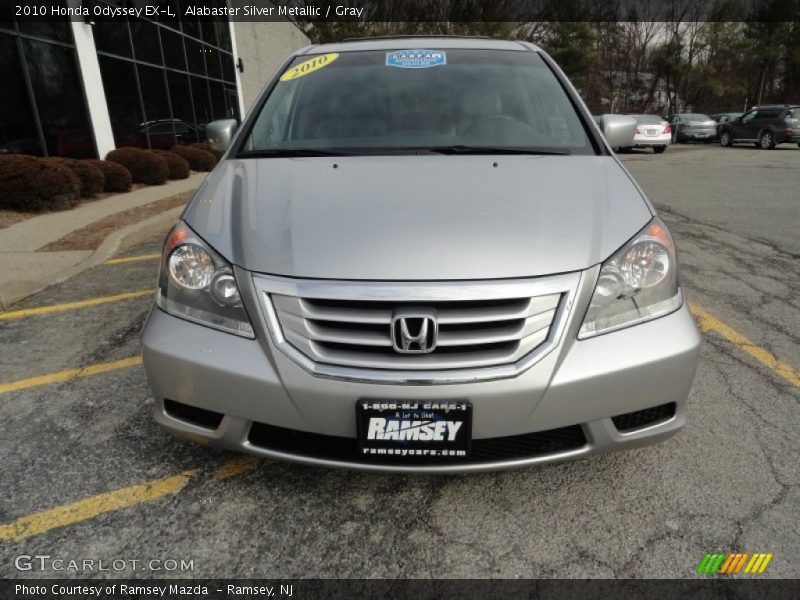 Alabaster Silver Metallic / Gray 2010 Honda Odyssey EX-L