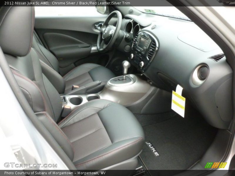 Chrome Silver / Black/Red Leather/Silver Trim 2012 Nissan Juke SL AWD