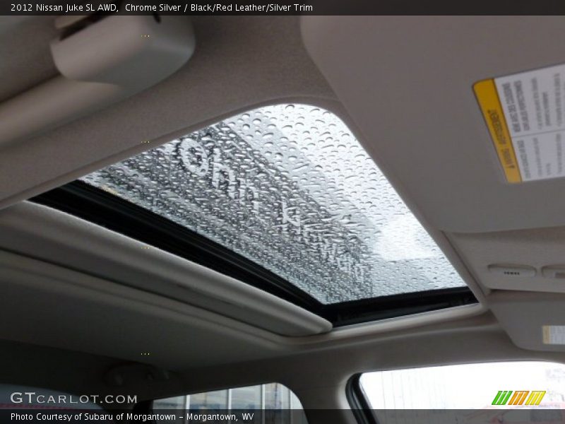 Chrome Silver / Black/Red Leather/Silver Trim 2012 Nissan Juke SL AWD