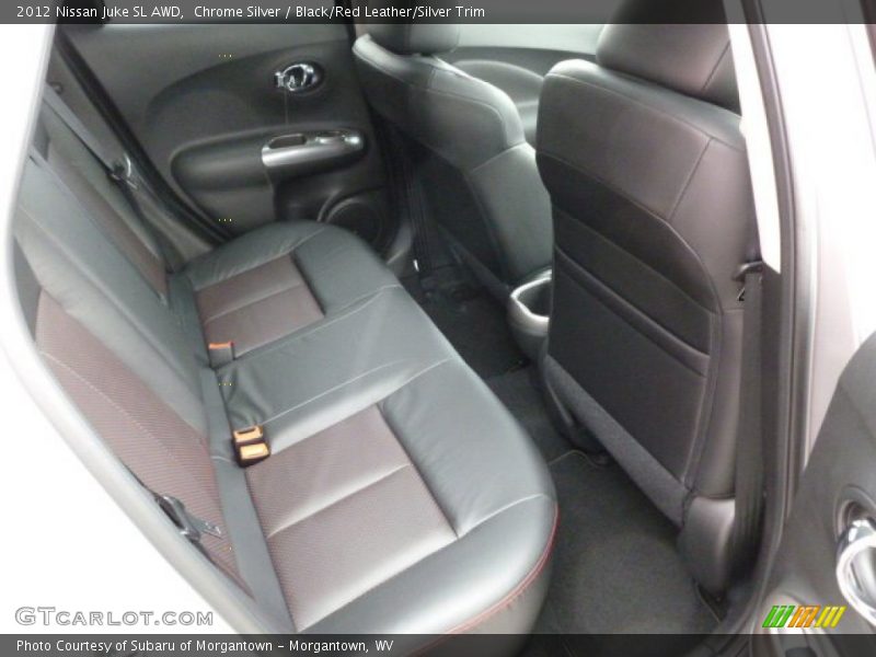 Chrome Silver / Black/Red Leather/Silver Trim 2012 Nissan Juke SL AWD