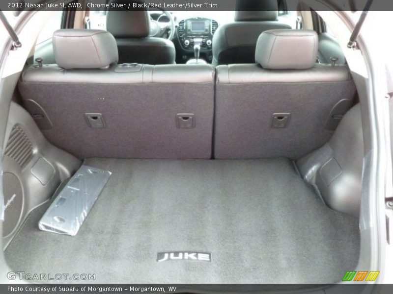 Chrome Silver / Black/Red Leather/Silver Trim 2012 Nissan Juke SL AWD