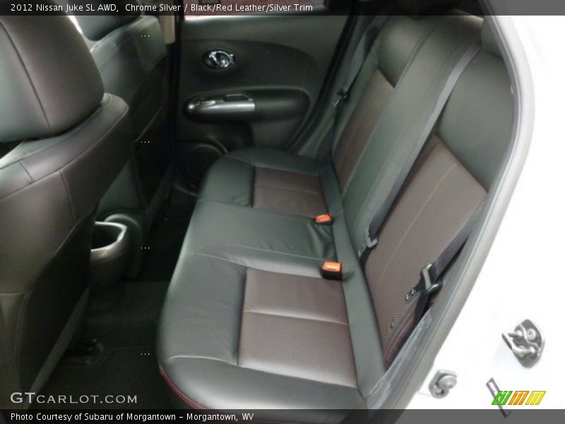 Chrome Silver / Black/Red Leather/Silver Trim 2012 Nissan Juke SL AWD