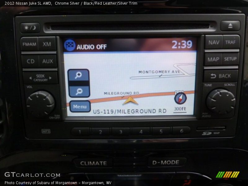 Chrome Silver / Black/Red Leather/Silver Trim 2012 Nissan Juke SL AWD