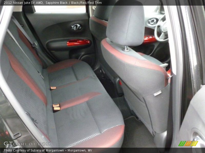  2012 Juke SV AWD Black/Red/Red Trim Interior