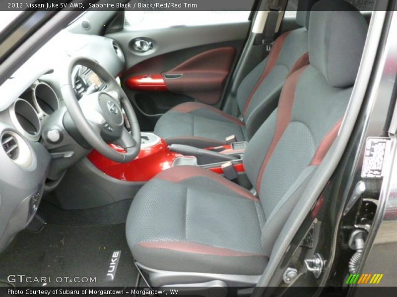  2012 Juke SV AWD Black/Red/Red Trim Interior