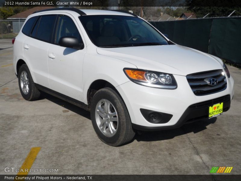 Glacier White / Beige 2012 Hyundai Santa Fe GLS