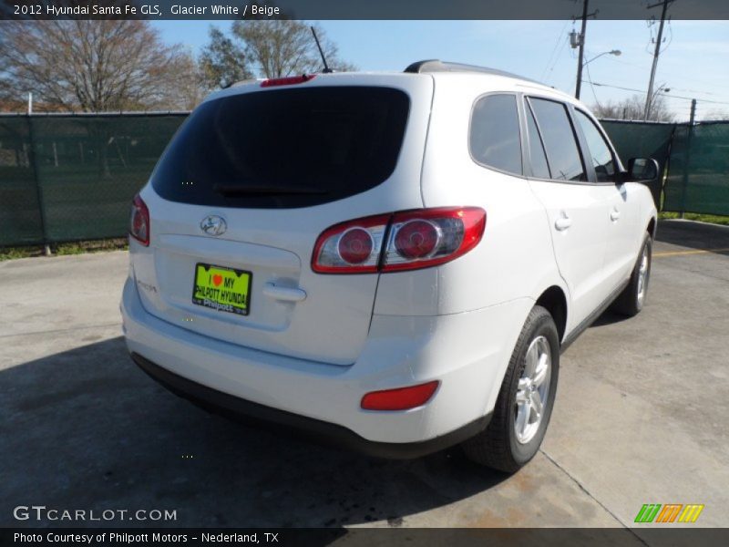 Glacier White / Beige 2012 Hyundai Santa Fe GLS