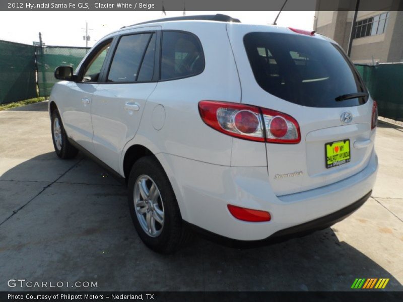 Glacier White / Beige 2012 Hyundai Santa Fe GLS