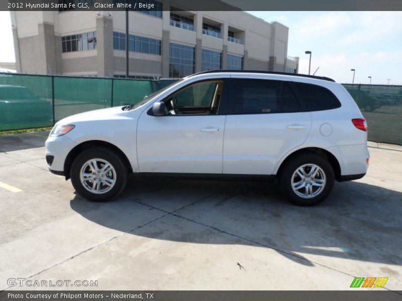 Glacier White / Beige 2012 Hyundai Santa Fe GLS