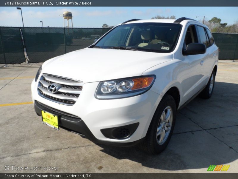 Glacier White / Beige 2012 Hyundai Santa Fe GLS