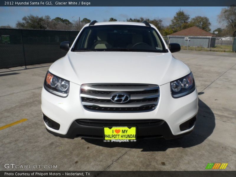 Glacier White / Beige 2012 Hyundai Santa Fe GLS