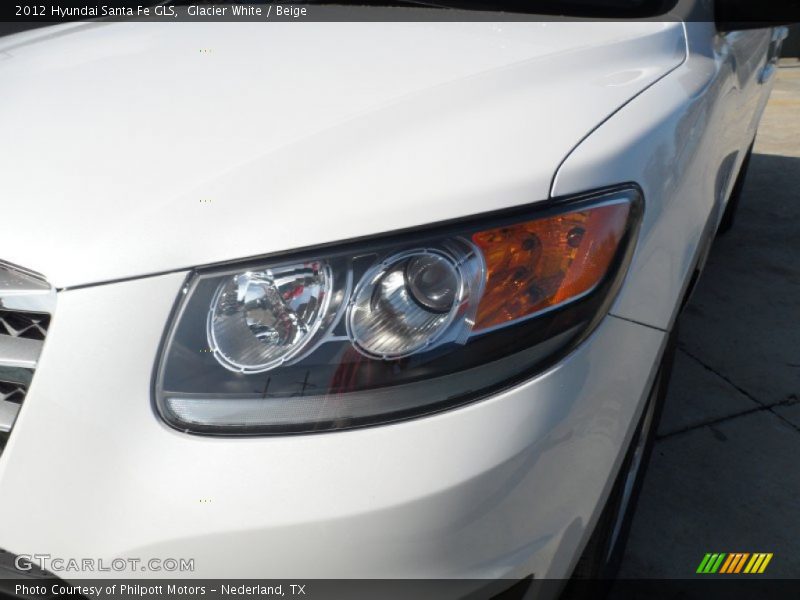 Glacier White / Beige 2012 Hyundai Santa Fe GLS