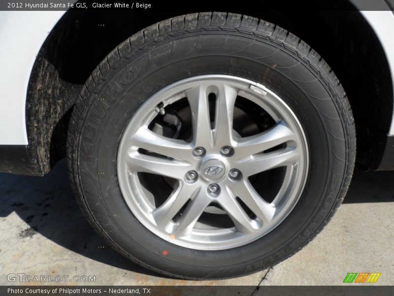 Glacier White / Beige 2012 Hyundai Santa Fe GLS