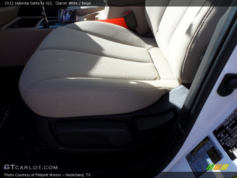 Glacier White / Beige 2012 Hyundai Santa Fe GLS