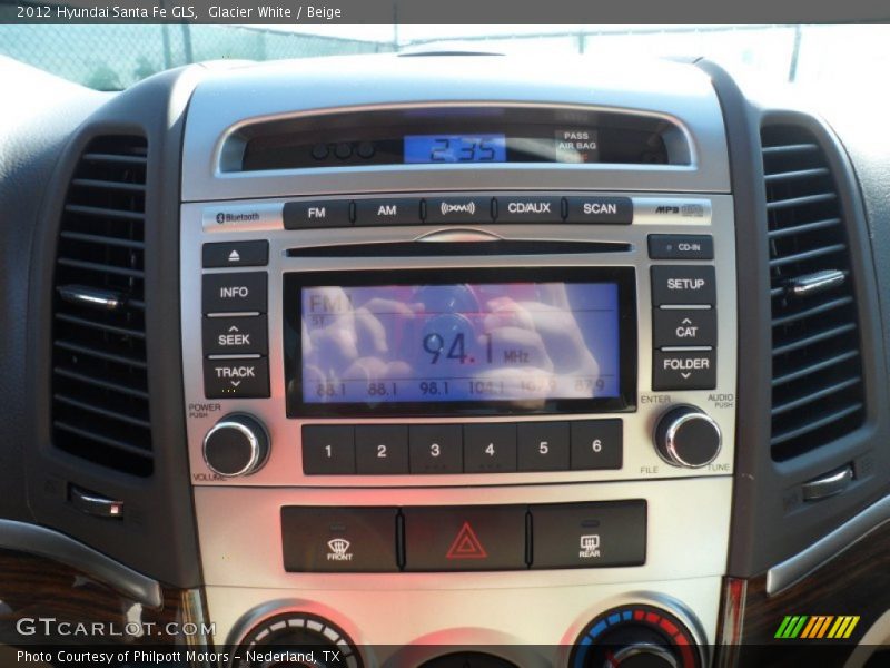 Glacier White / Beige 2012 Hyundai Santa Fe GLS
