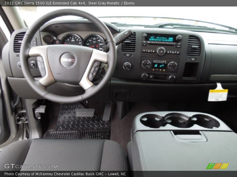 Steel Gray Metallic / Ebony 2012 GMC Sierra 1500 SLE Extended Cab 4x4