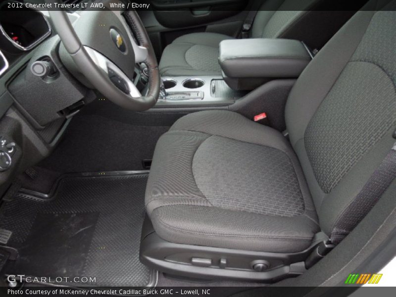 White / Ebony 2012 Chevrolet Traverse LT AWD