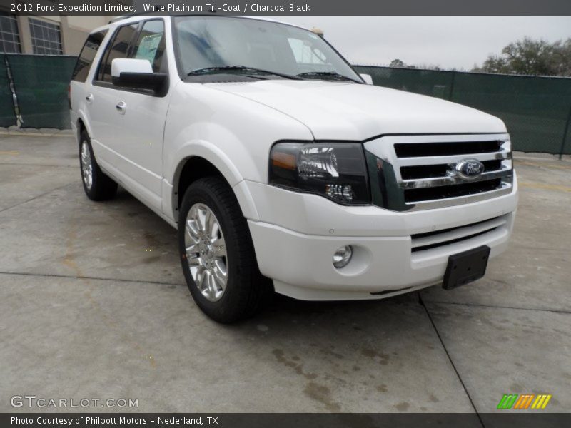 White Platinum Tri-Coat / Charcoal Black 2012 Ford Expedition Limited