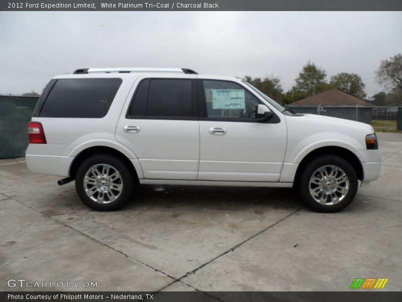 White Platinum Tri-Coat / Charcoal Black 2012 Ford Expedition Limited