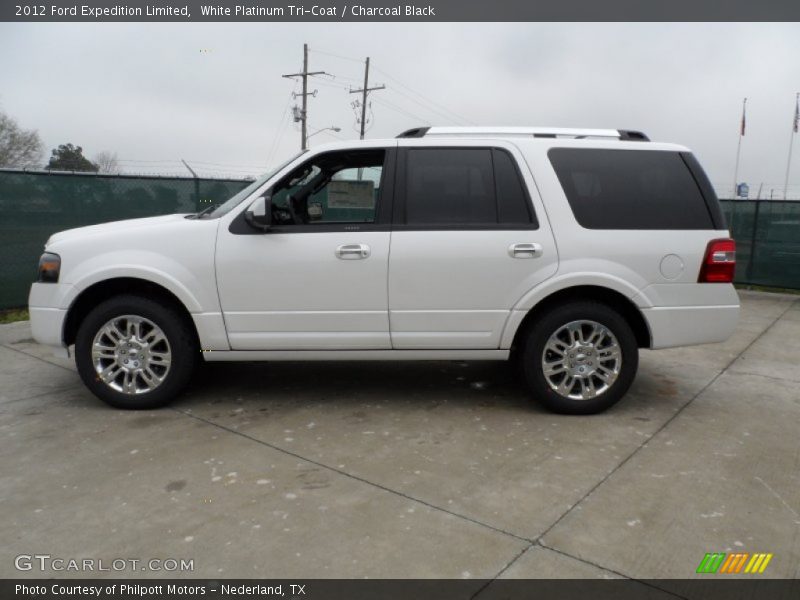 White Platinum Tri-Coat / Charcoal Black 2012 Ford Expedition Limited