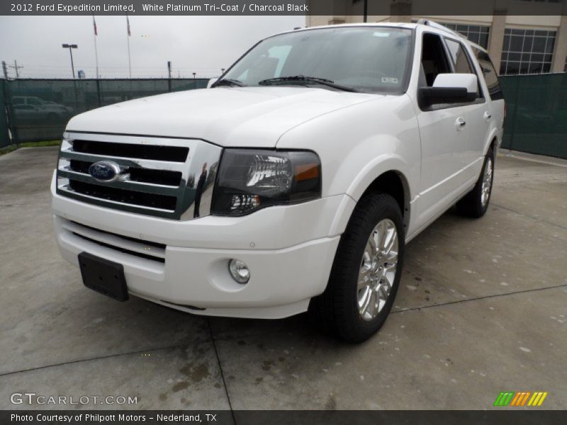 White Platinum Tri-Coat / Charcoal Black 2012 Ford Expedition Limited