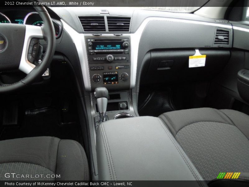 White / Ebony 2012 Chevrolet Traverse LT AWD