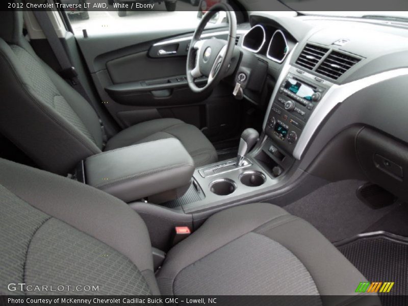 White / Ebony 2012 Chevrolet Traverse LT AWD