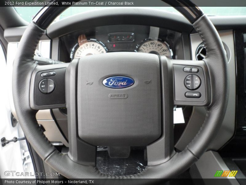White Platinum Tri-Coat / Charcoal Black 2012 Ford Expedition Limited