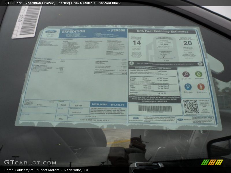 Sterling Gray Metallic / Charcoal Black 2012 Ford Expedition Limited