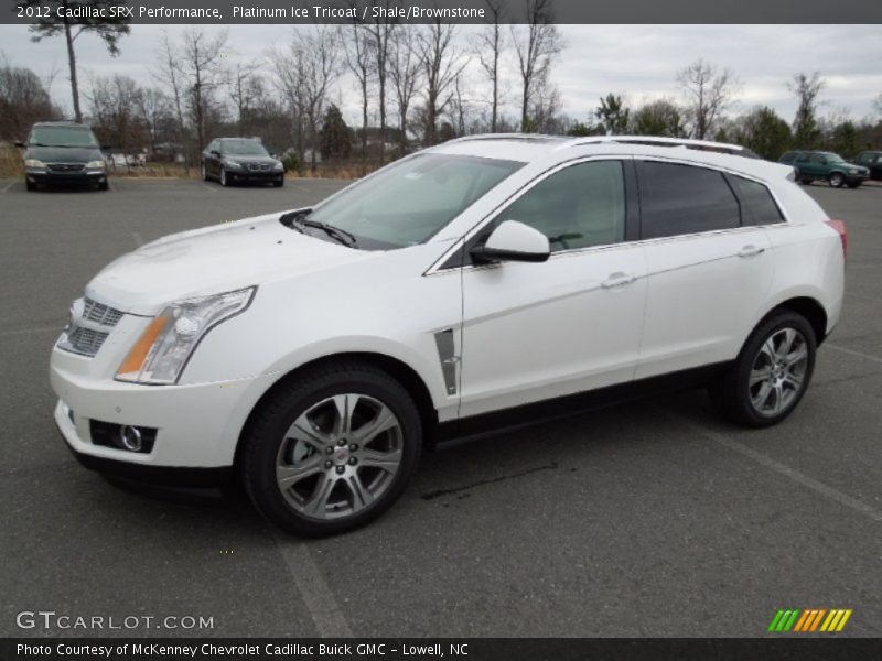Platinum Ice Tricoat / Shale/Brownstone 2012 Cadillac SRX Performance