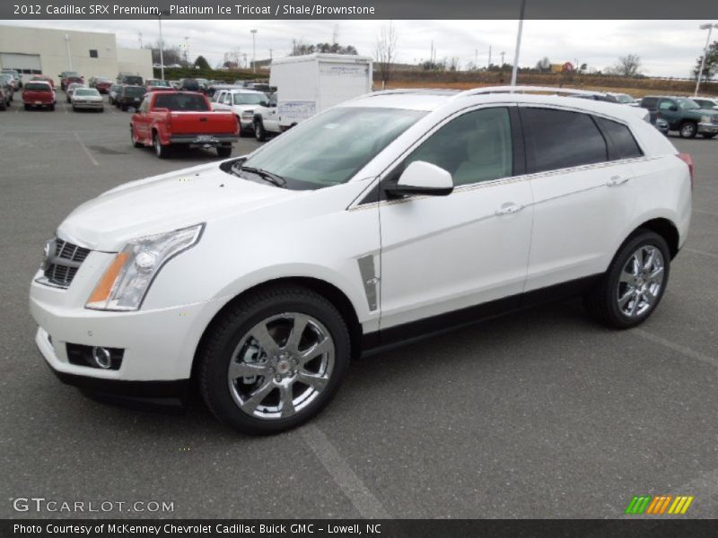 Platinum Ice Tricoat / Shale/Brownstone 2012 Cadillac SRX Premium