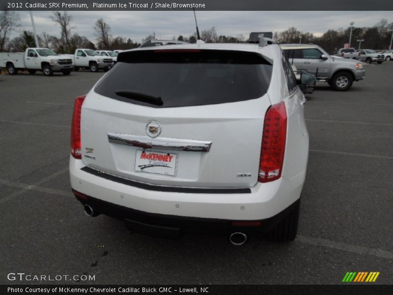 Platinum Ice Tricoat / Shale/Brownstone 2012 Cadillac SRX Premium