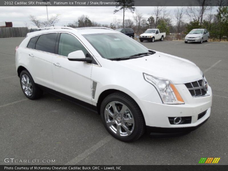 Platinum Ice Tricoat / Shale/Brownstone 2012 Cadillac SRX Premium