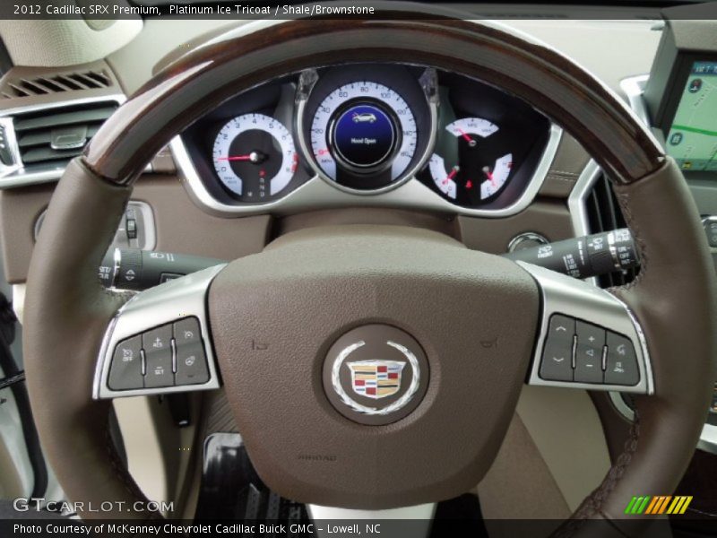 Platinum Ice Tricoat / Shale/Brownstone 2012 Cadillac SRX Premium