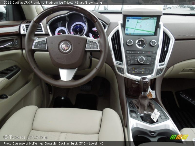 Platinum Ice Tricoat / Shale/Brownstone 2012 Cadillac SRX Premium