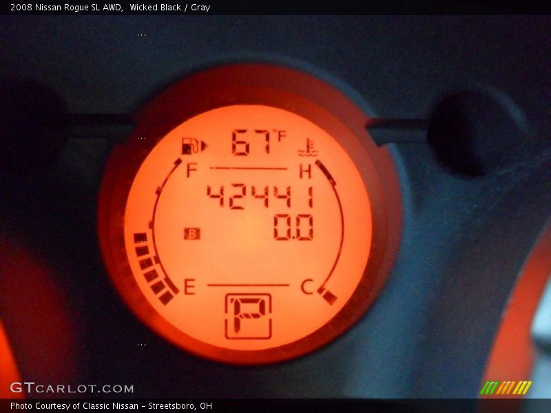 Wicked Black / Gray 2008 Nissan Rogue SL AWD