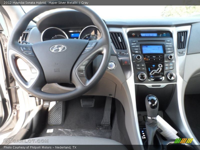 Hyper Silver Metallic / Gray 2012 Hyundai Sonata Hybrid