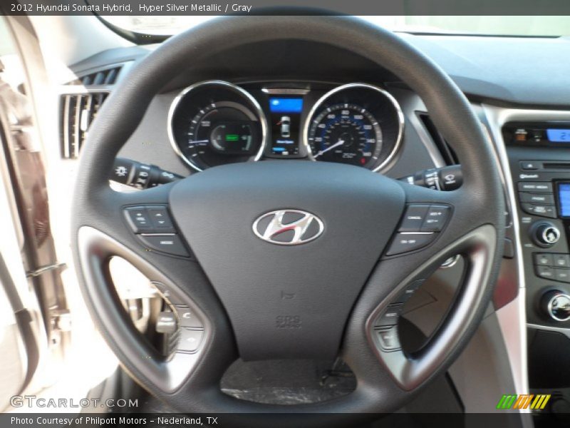 Hyper Silver Metallic / Gray 2012 Hyundai Sonata Hybrid