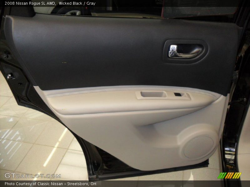 Wicked Black / Gray 2008 Nissan Rogue SL AWD