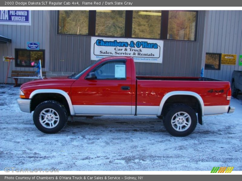 Flame Red / Dark Slate Gray 2003 Dodge Dakota SLT Regular Cab 4x4